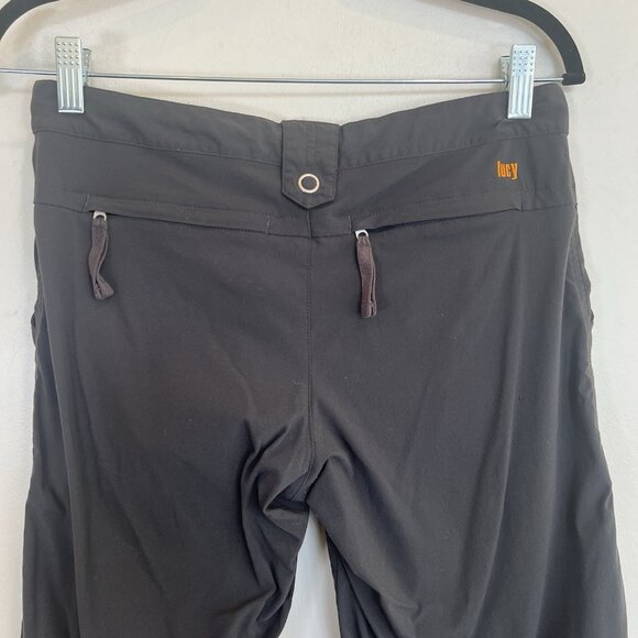 Lucy Tech Utility Activewear Capris Stretch Pockets Gray Drawstring Zip Snap XS - Picture 10 of 15